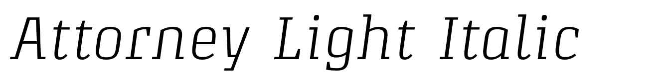 Attorney Light Italic